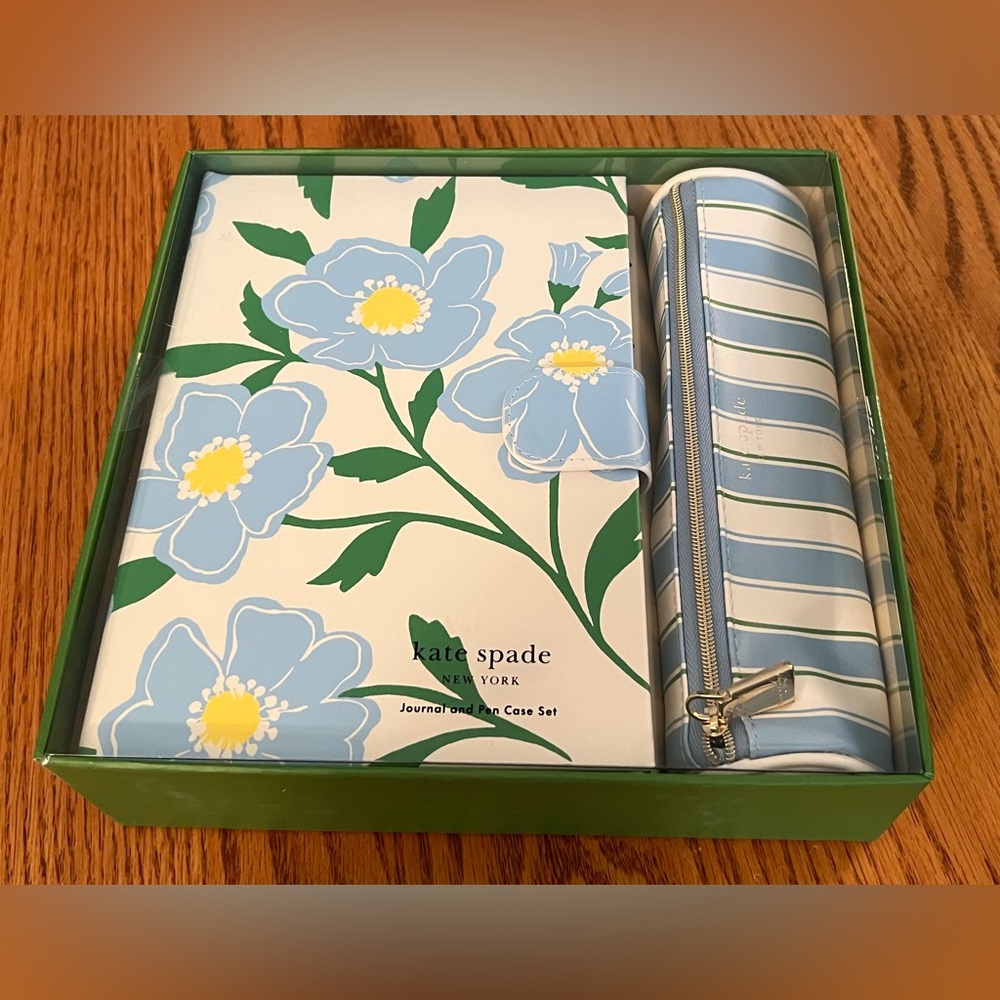 NIB Kate Spade Lined Writing Journal with Pen Case in Sunshine Floral